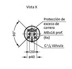 ISO GAS RESORT 1500 DAN 150 BAR 100 MM 295 MM Ø 63.20 MM  REF. FIBRO 2488.13.01500.100